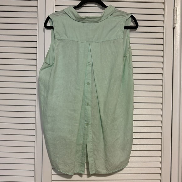 For Cynthia mint linen blouse - Picture 7 of 7